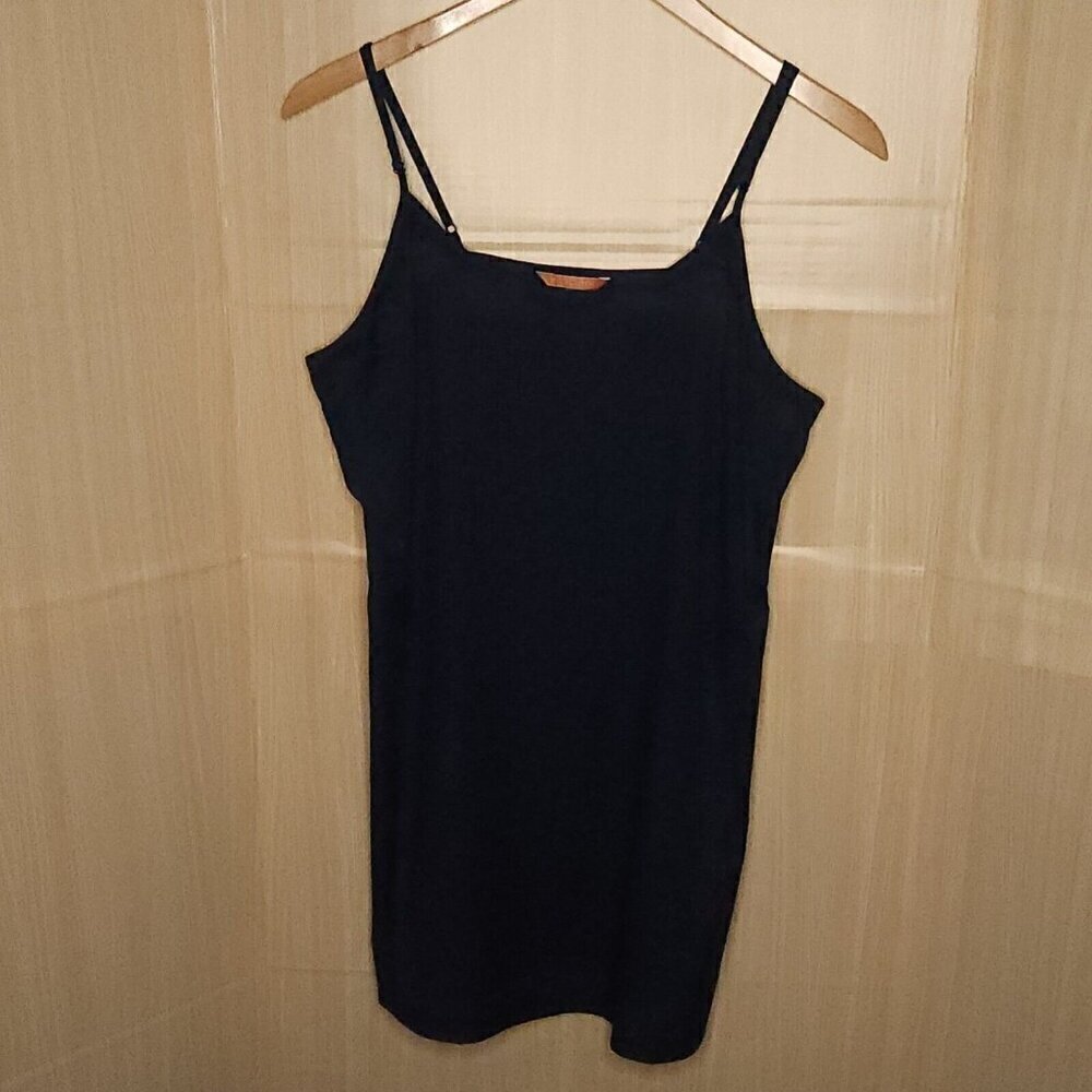 Modcloth Navy Blue Silky Adjustable Strap Tunic Cami  XL